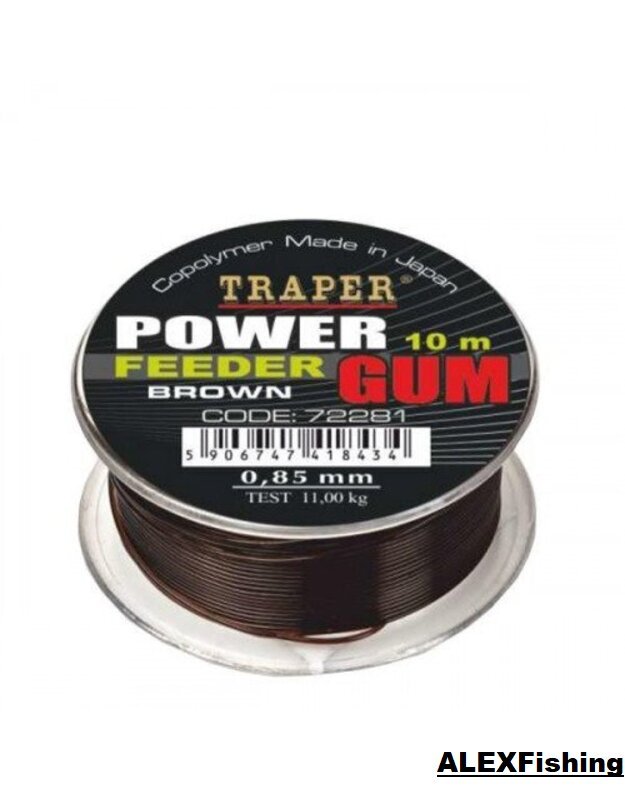 Guma TRAPER Power Feeder Gum Brown 1.0mm 10m